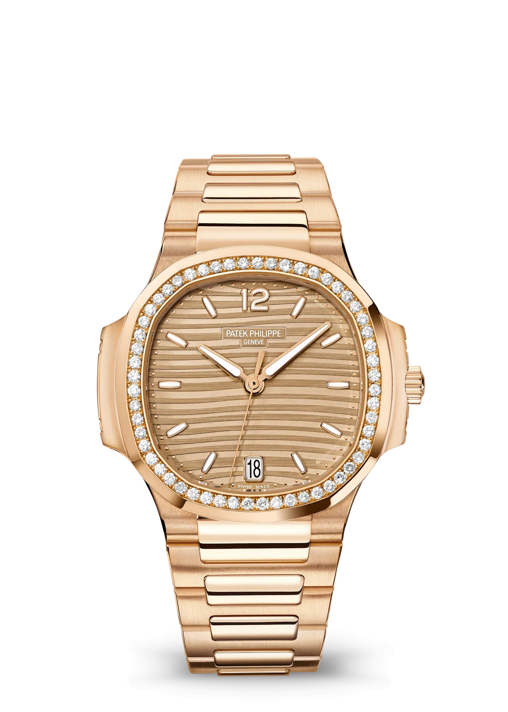 Patek Philippe Ladies' Nautilus Golden Dial Rose Gold 35.2mm 7118/1200R-010