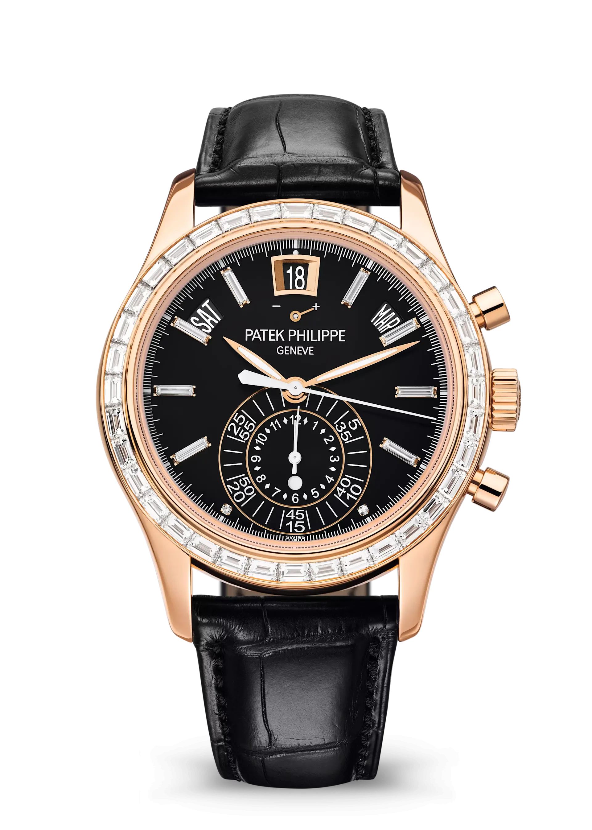 Patek Philippe Complications Diamond Rose Gold Chronograph 40.5mm 5961R-010