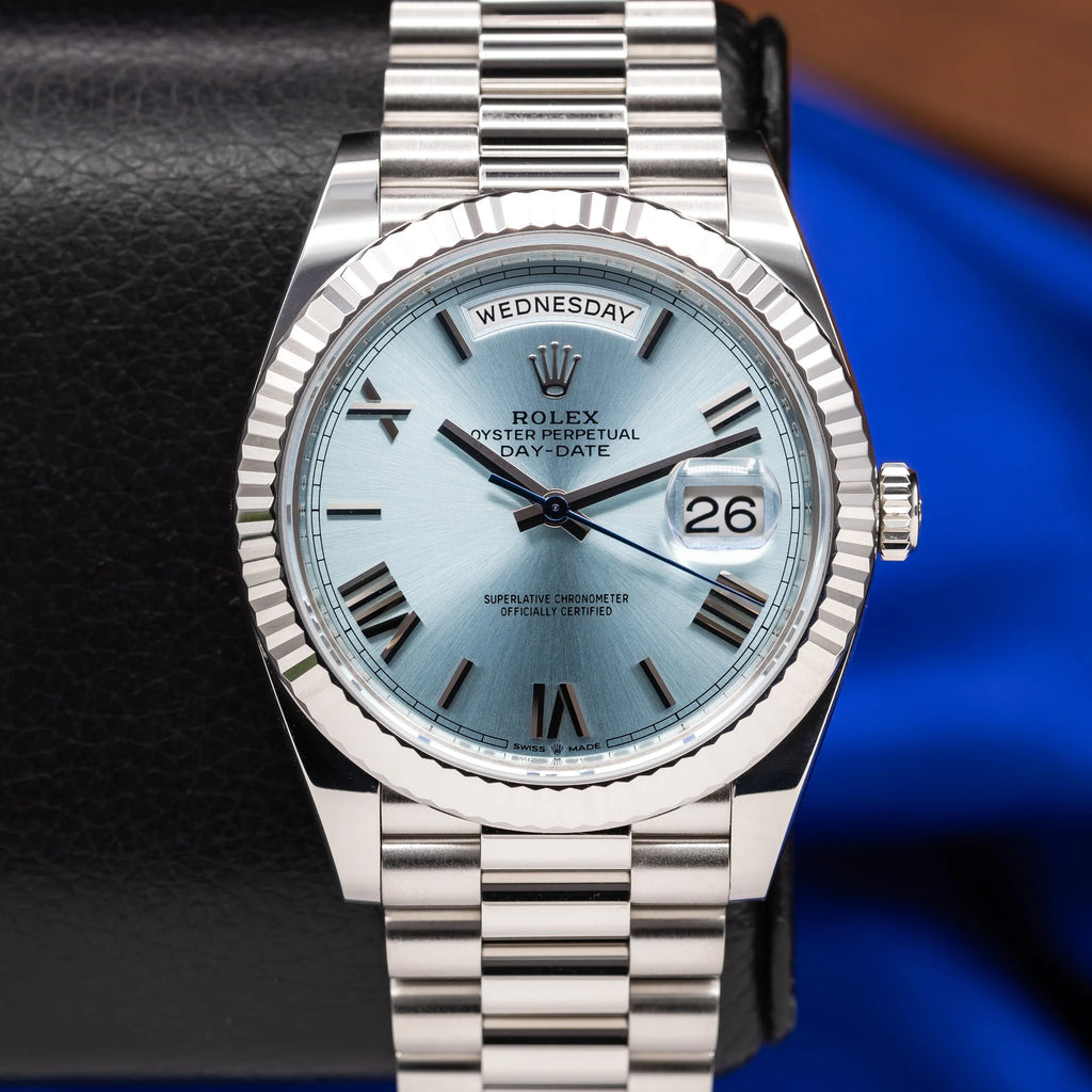 ROLEX Day Date 40 Platinum President Ice Blue Dial 228236 — image 12