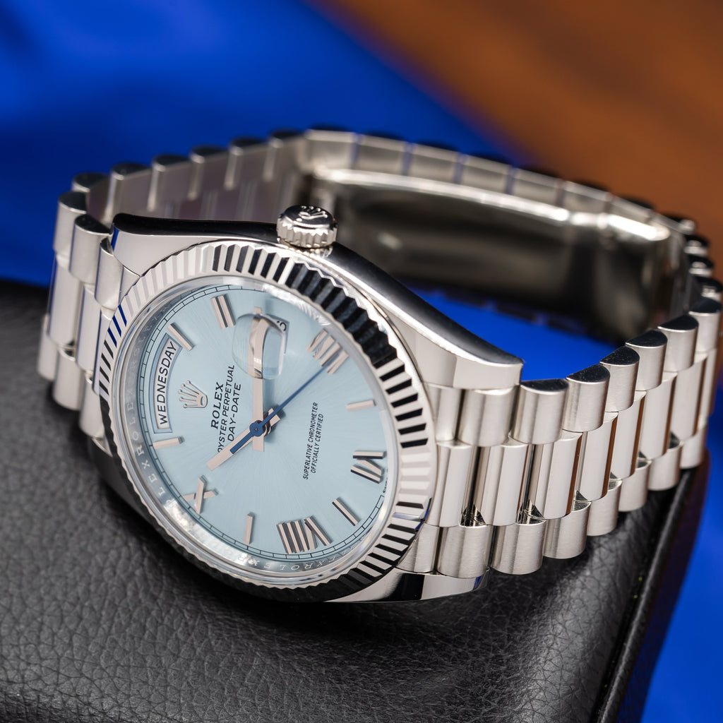 ROLEX Day Date 40 Platinum President Ice Blue Dial 228236 — image 15