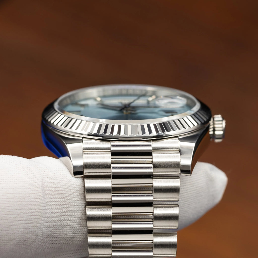 ROLEX Day Date 40 Platinum President Ice Blue Dial 228236 — image 9