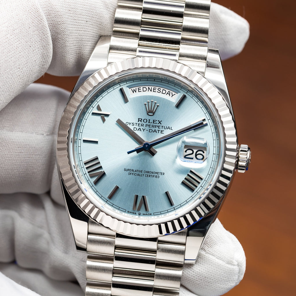 ROLEX Day Date 40 Platinum President Ice Blue Dial 228236 — image 6