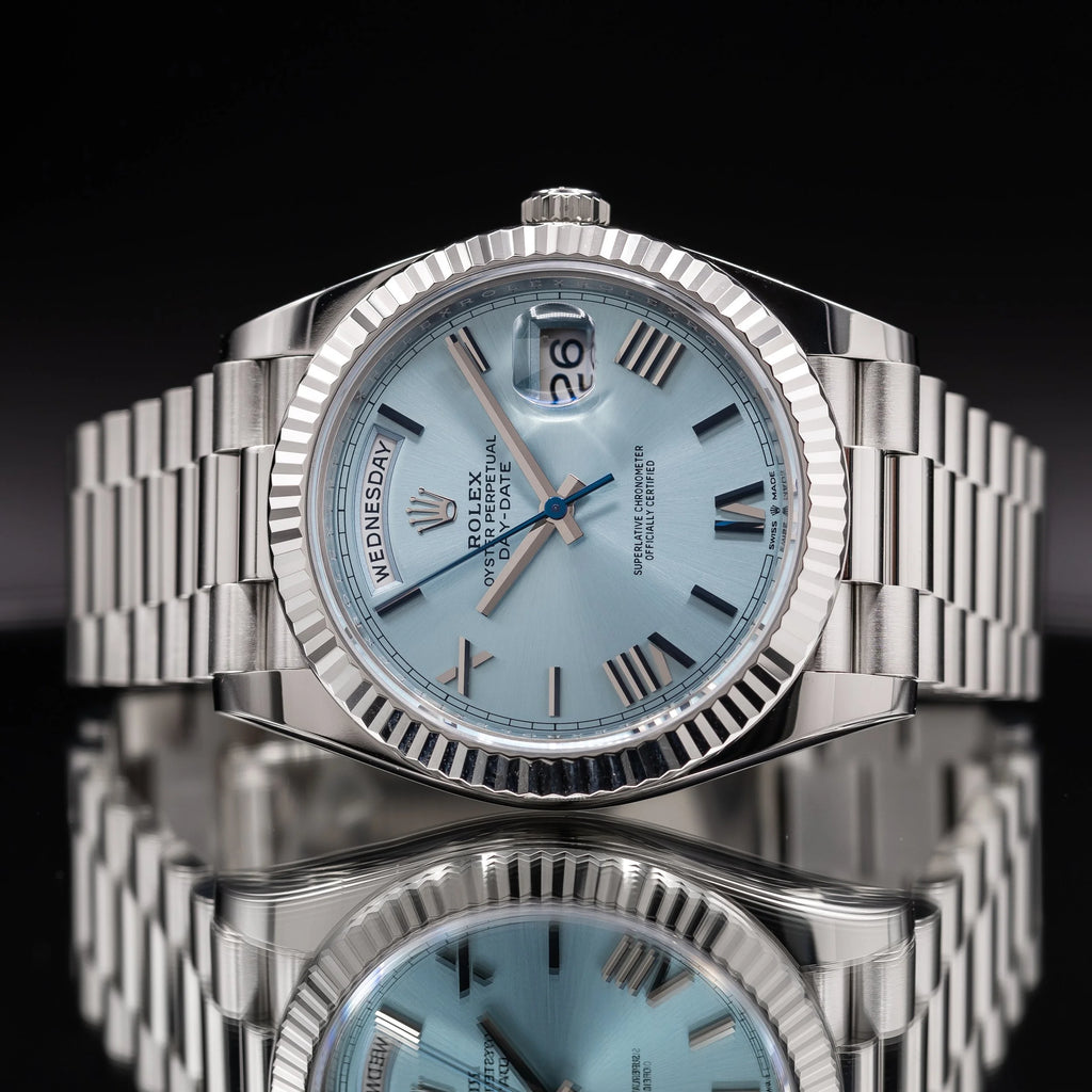 ROLEX Day Date 40 Platinum President Ice Blue Dial 228236 — image 3