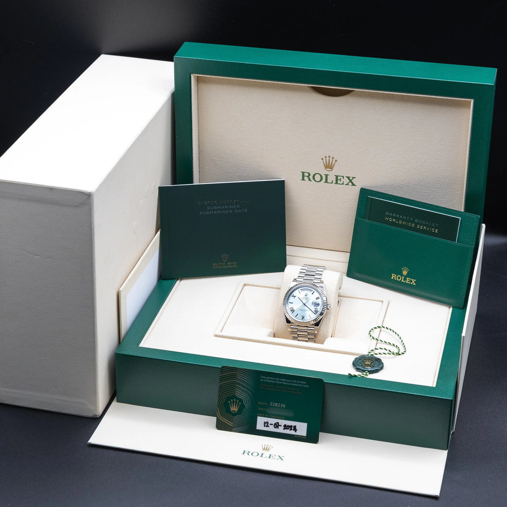 ROLEX Day Date 40 Platinum President Ice Blue Dial 228236 — image 2