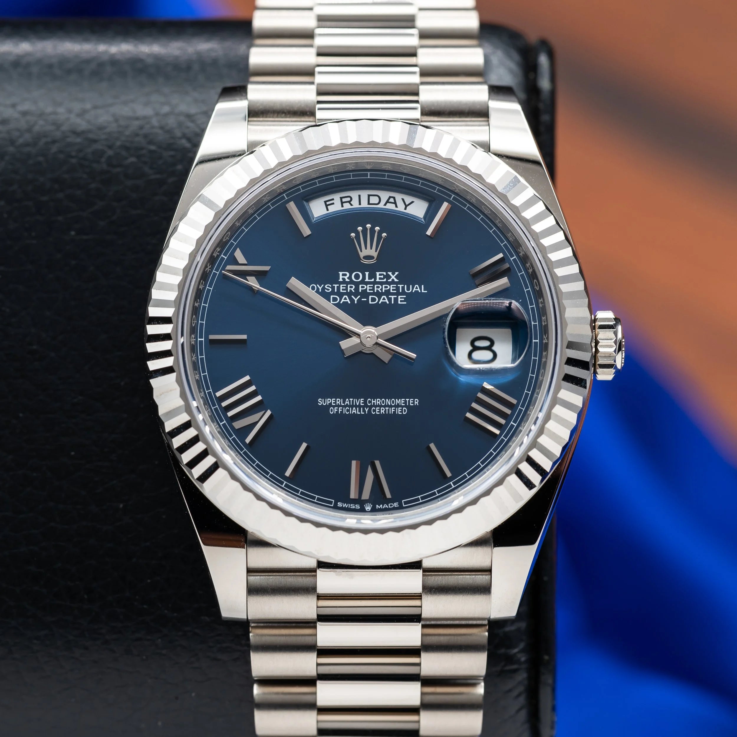 ROLEX Day-Date 40 Blue Roman Dial White Gold President 228239 – APRIL 2026 — image 4