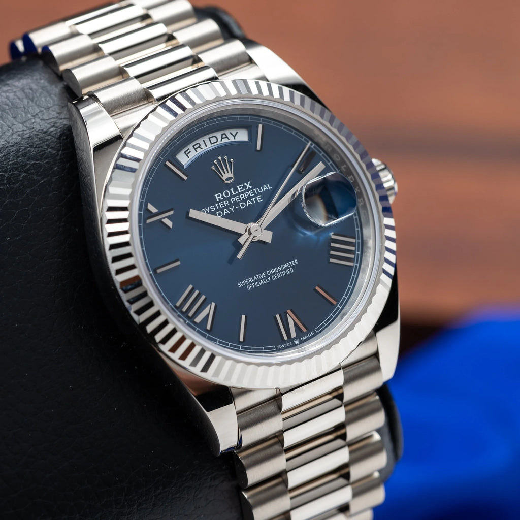 ROLEX Day-Date 40 Blue Roman Dial White Gold President 228239 – APRIL 2026 — image 5