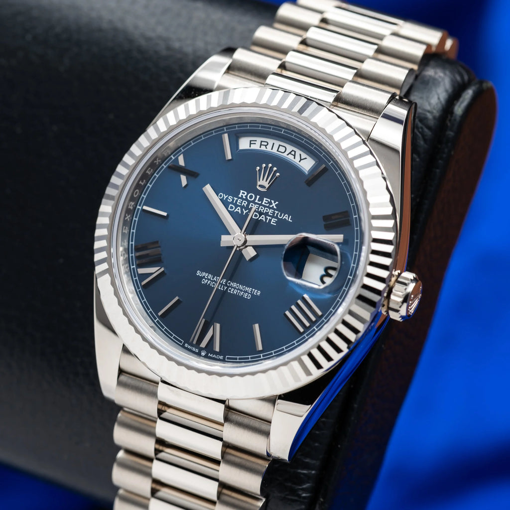 ROLEX Day-Date 40 Blue Roman Dial White Gold President 228239 – APRIL 2026 — image 6