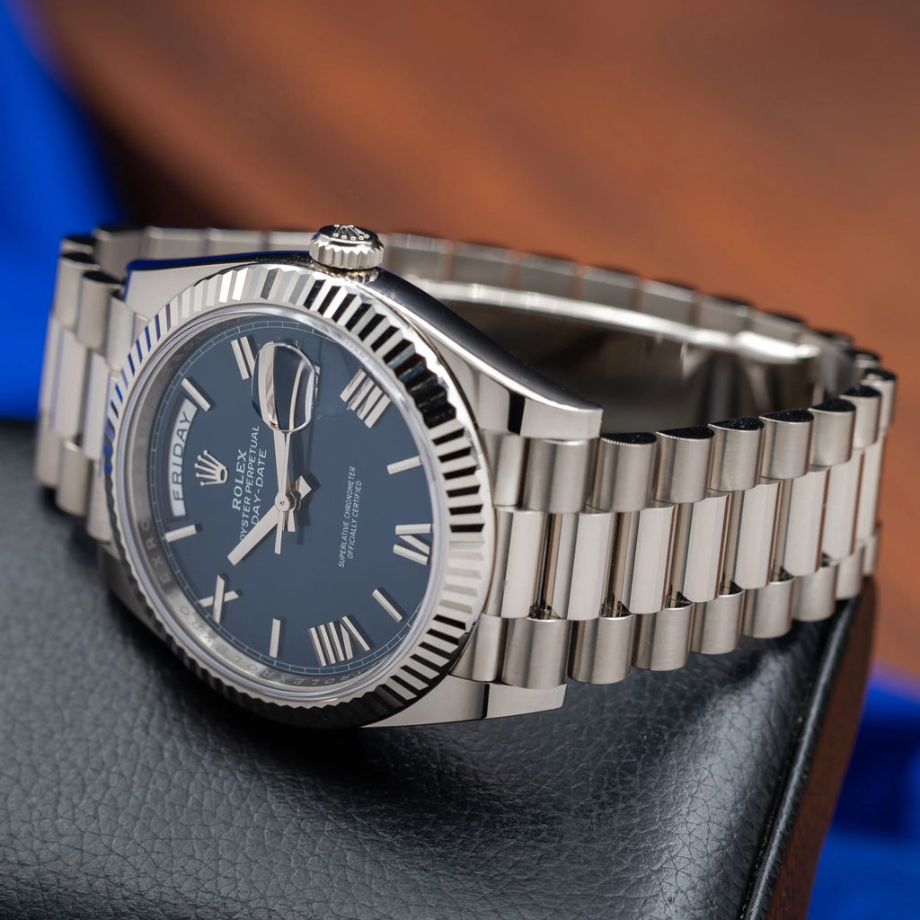 ROLEX Day-Date 40 Blue Roman Dial White Gold President 228239 – APRIL 2026 — image 8