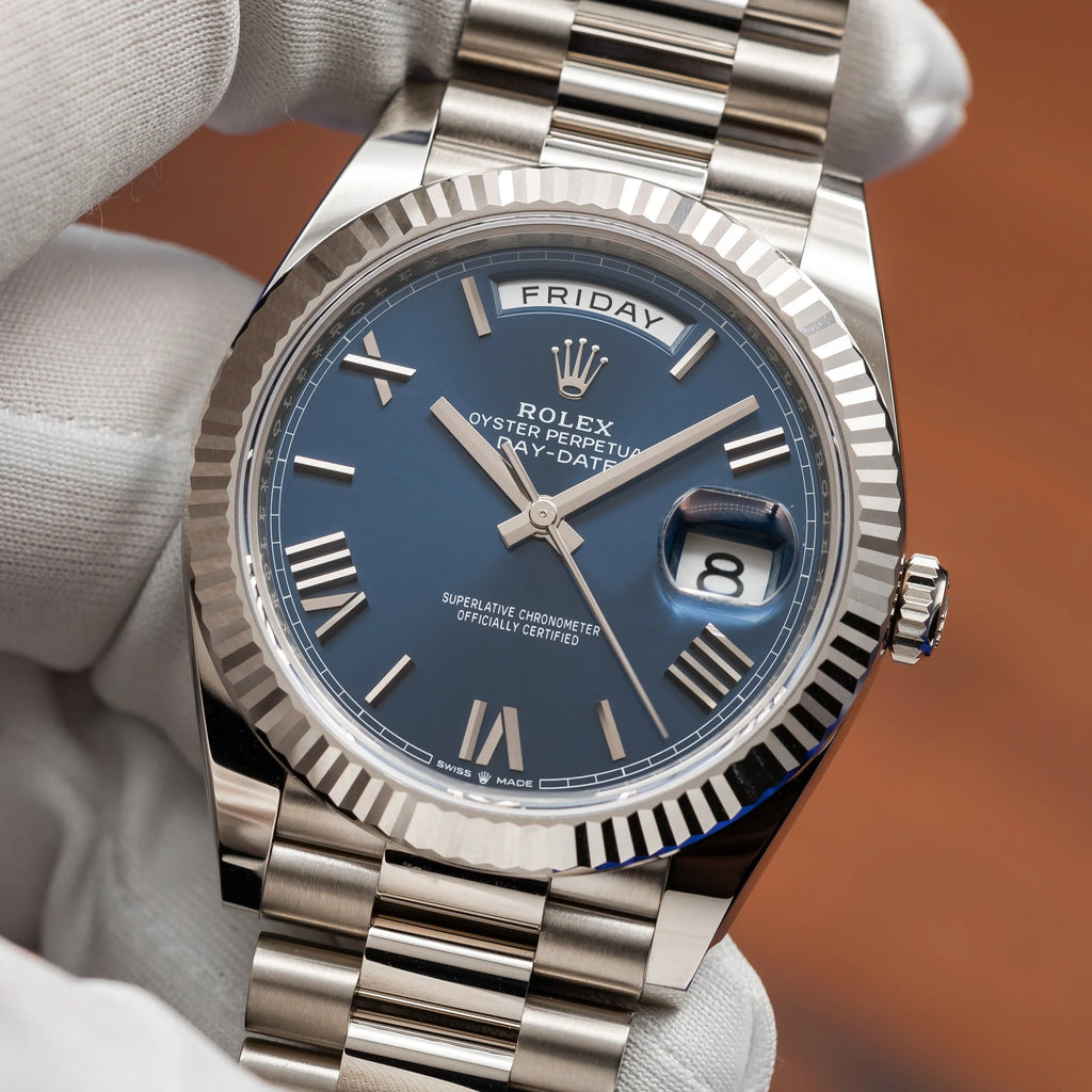 ROLEX Day-Date 40 Blue Roman Dial White Gold President 228239 – APRIL 2026 — image 15