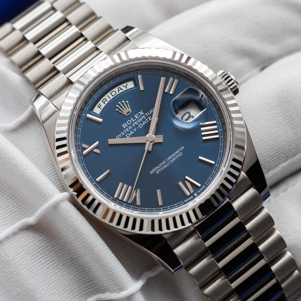 ROLEX Day-Date 40 Blue Roman Dial White Gold President 228239 – APRIL 2026 — image 17