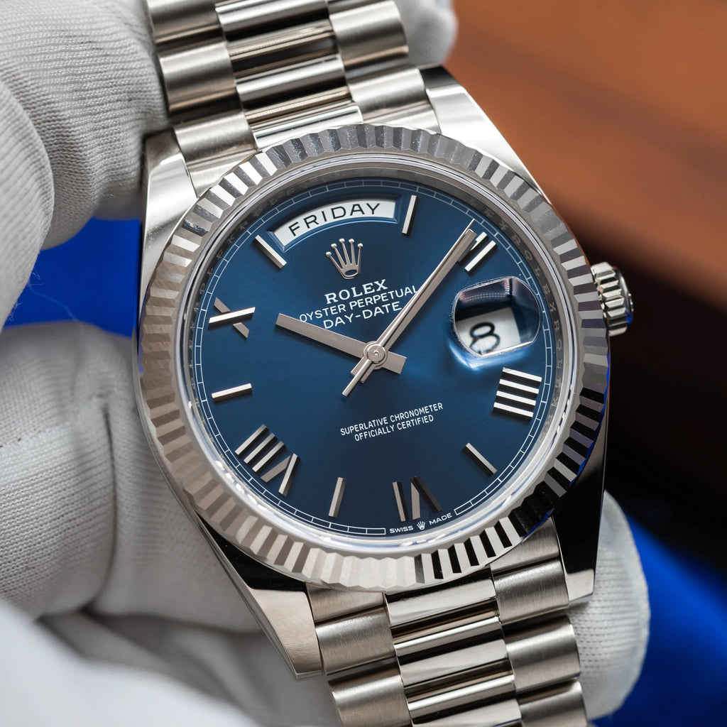 ROLEX Day-Date 40 Blue Roman Dial White Gold President 228239 – APRIL 2026 — image 1