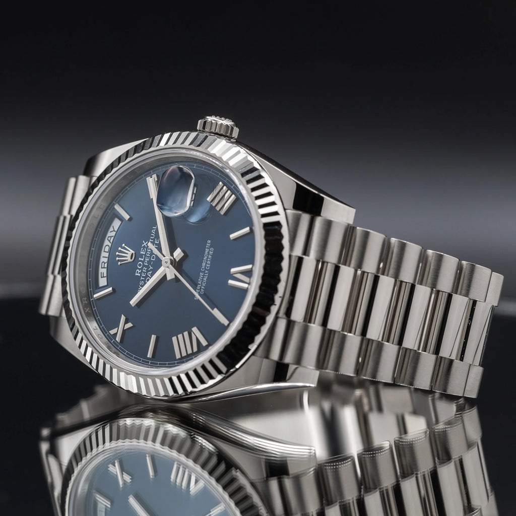 ROLEX Day-Date 40 Blue Roman Dial White Gold President 228239 – APRIL 2026 — image 19