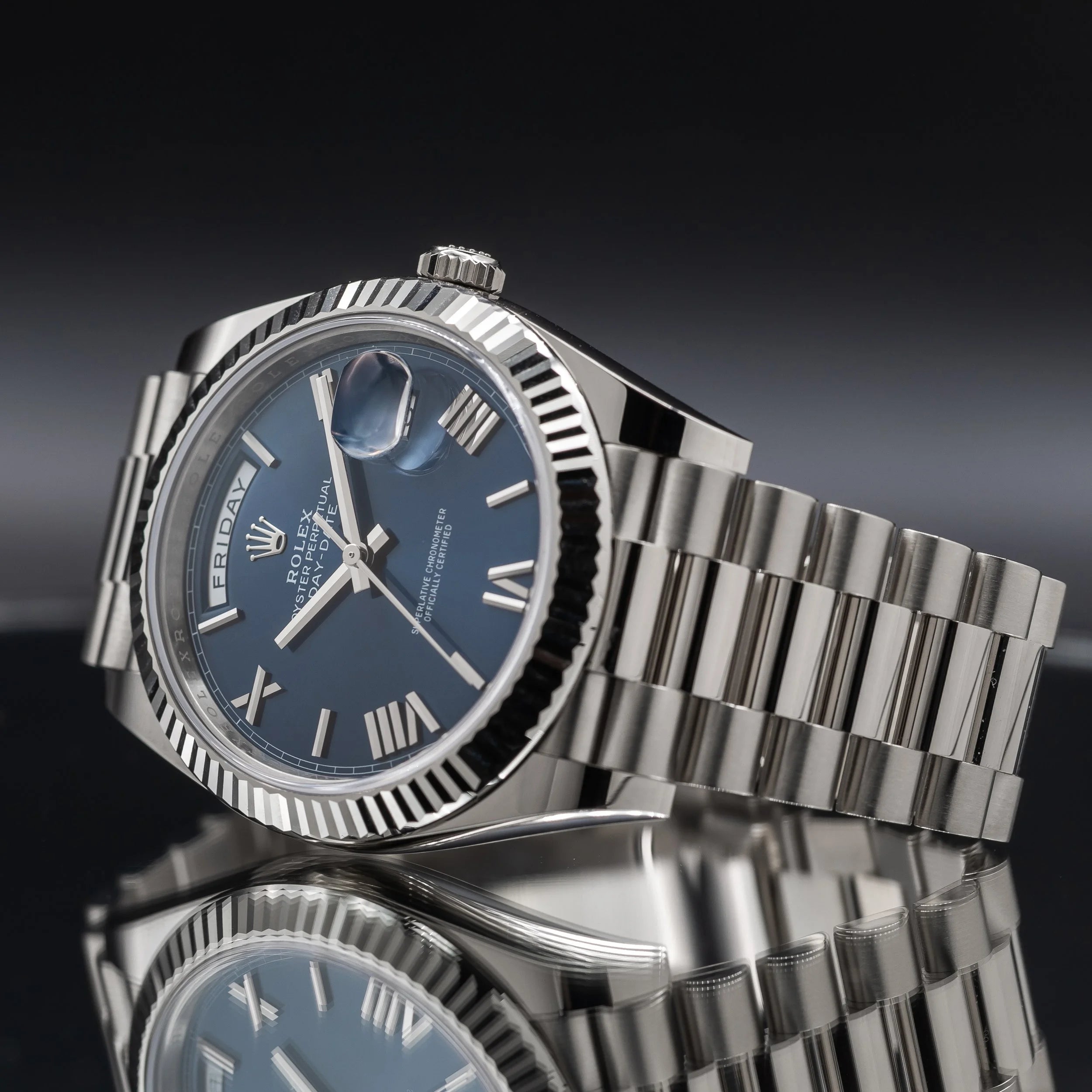 ROLEX Day-Date 40 Blue Roman Dial White Gold President 228239 – APRIL 2026 — image 19