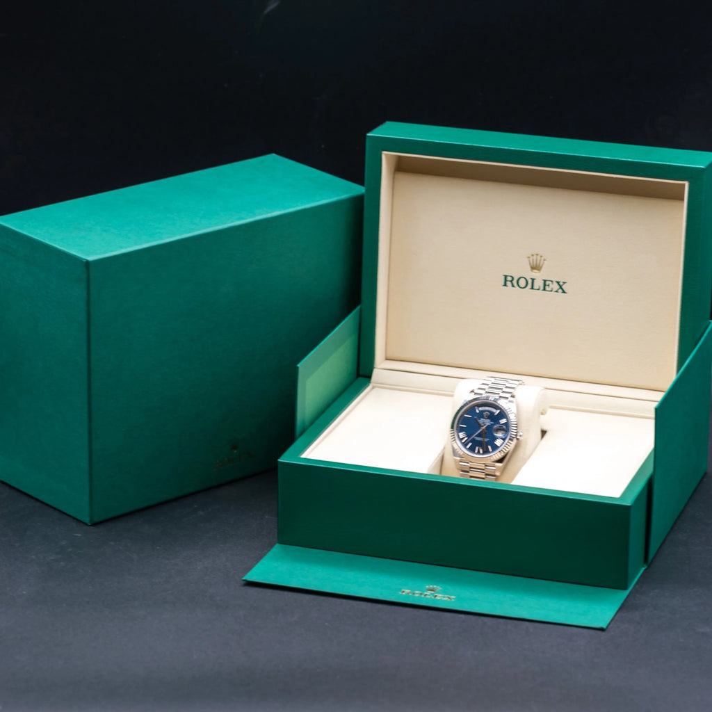ROLEX Day-Date 40 Blue Roman Dial White Gold President 228239 – APRIL 2026 — image 3