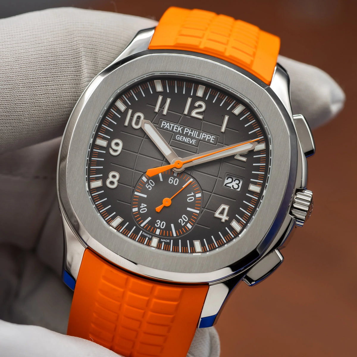 PATEK PHILIPPE Aquanaut 5968A-001 42.2mm Chronograph Orange Strap 5968A — image 20