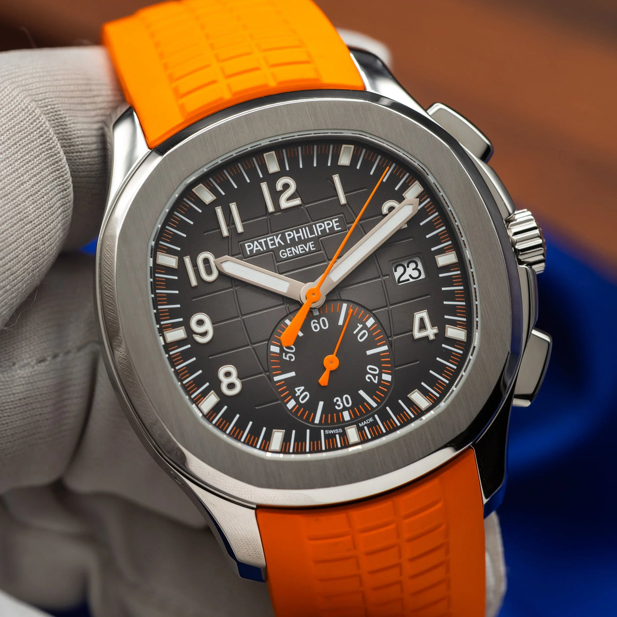 PATEK PHILIPPE Aquanaut 5968A-001 42.2mm Chronograph Orange Strap 5968A — image 1