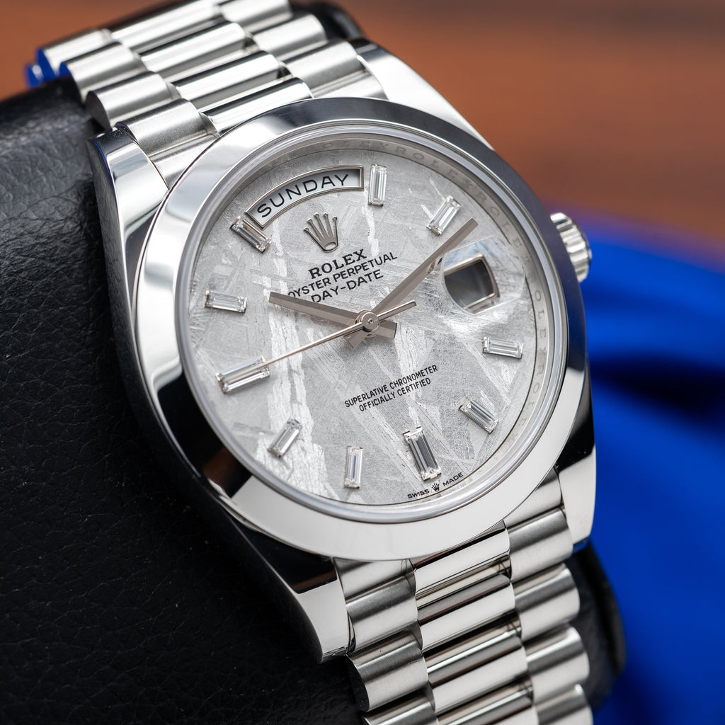 ROLEX Day-Date 40 Platinum President Meteorite Dial 228206 — image 1