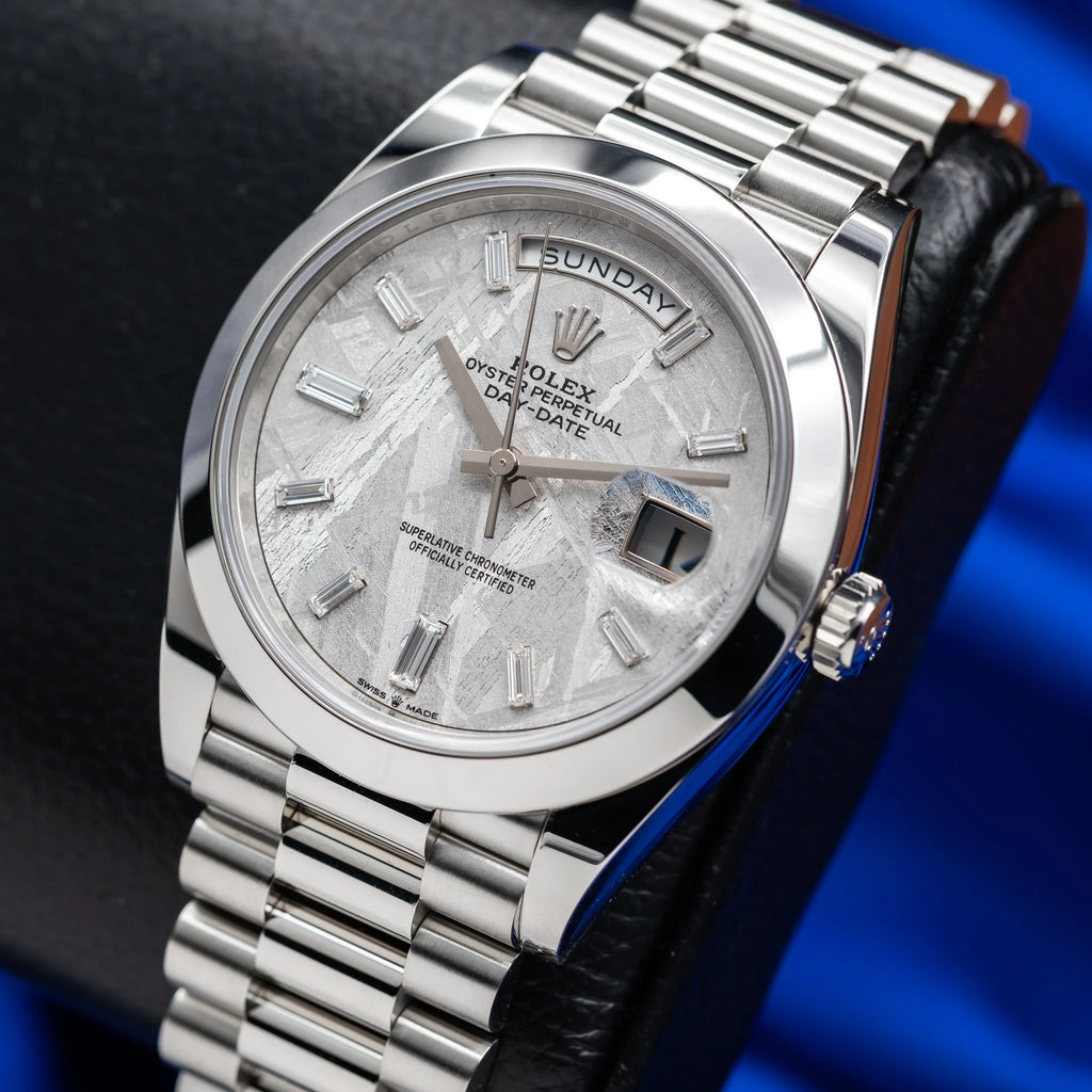 ROLEX Day-Date 40 Platinum President Meteorite Dial 228206 — image 5
