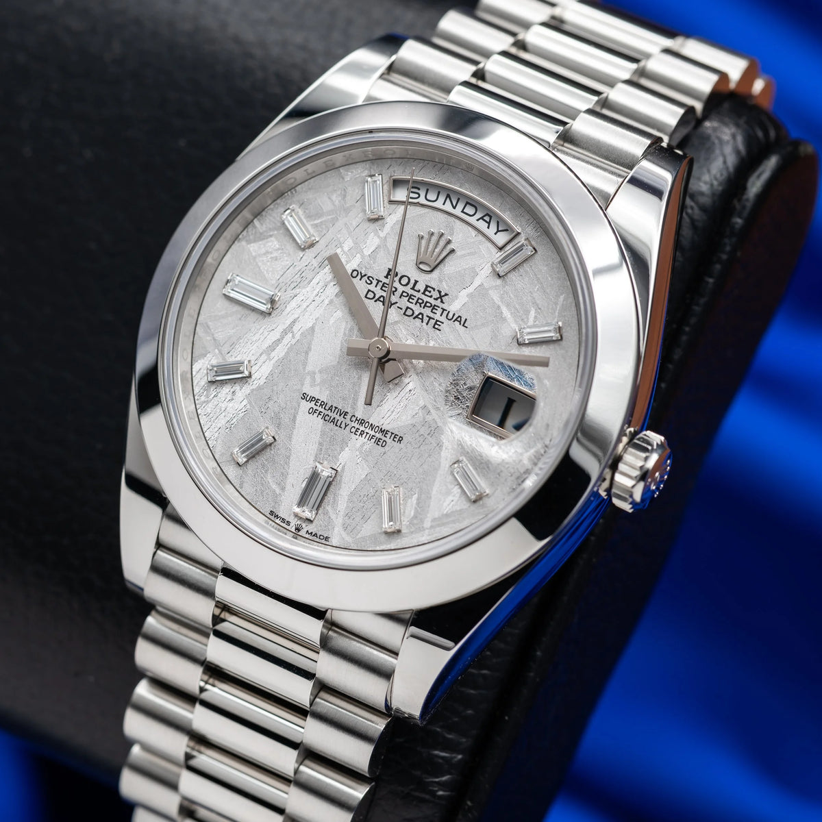 ROLEX Day-Date 40 Platinum President Meteorite Dial 228206 — image 5