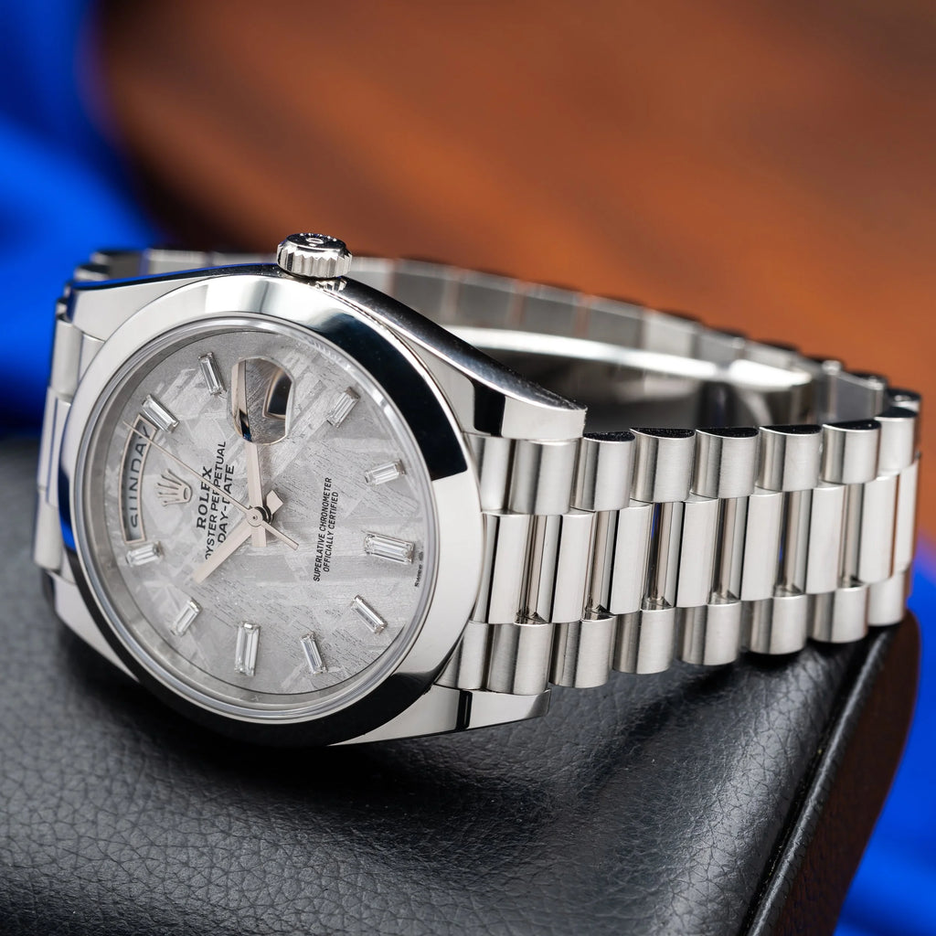 ROLEX Day-Date 40 Platinum President Meteorite Dial 228206 — image 8