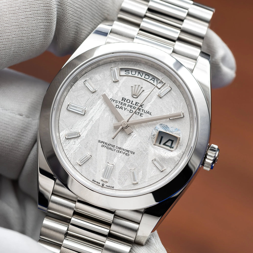 ROLEX Day-Date 40 Platinum President Meteorite Dial 228206 — image 15
