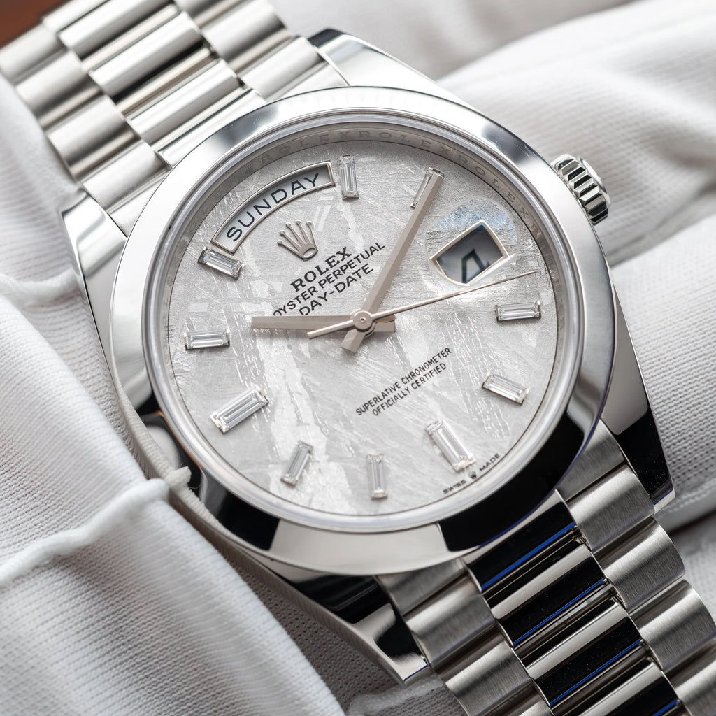 ROLEX Day-Date 40 Platinum President Meteorite Dial 228206 — image 17