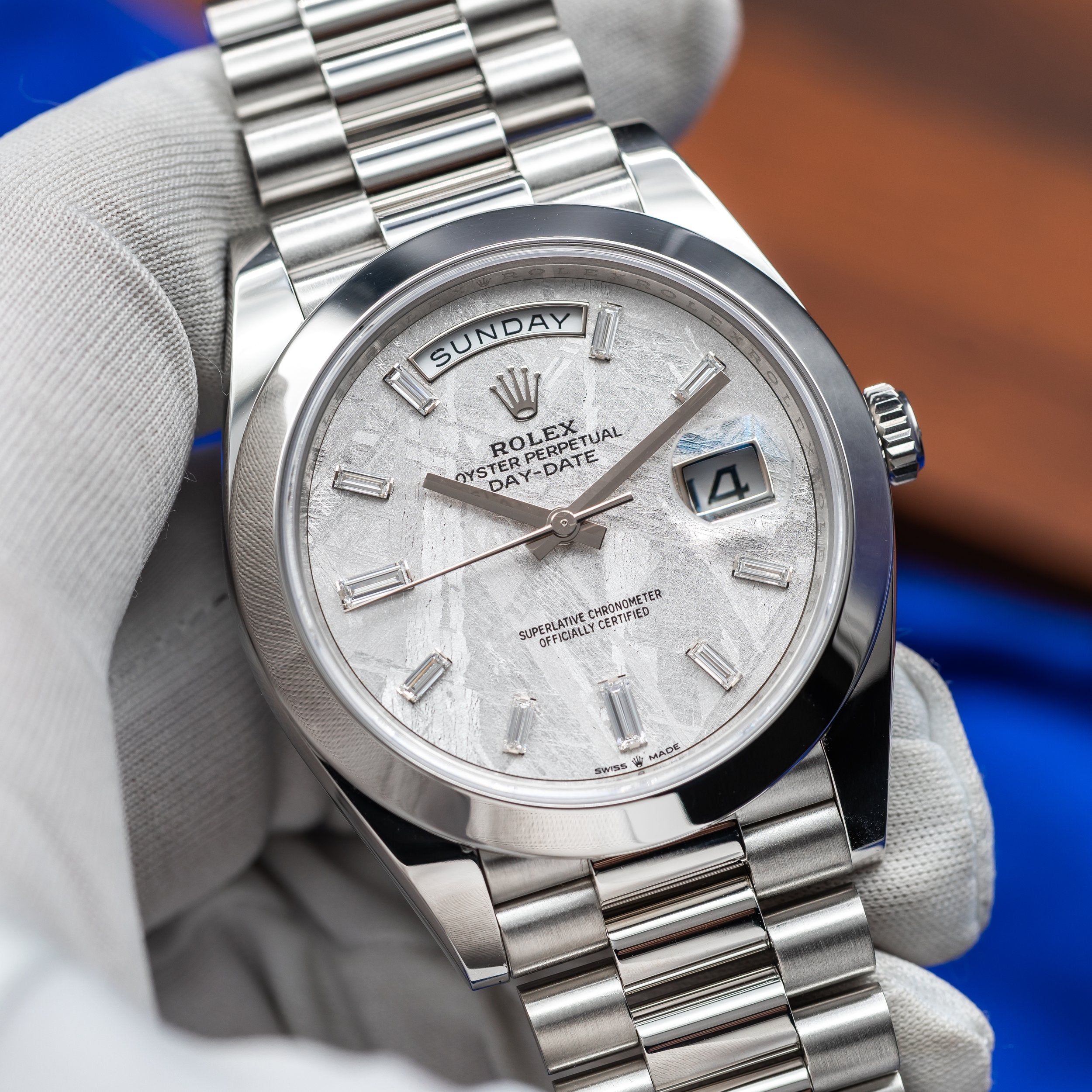 ROLEX Day-Date 40 Platinum President Meteorite Dial 228206 — image 18