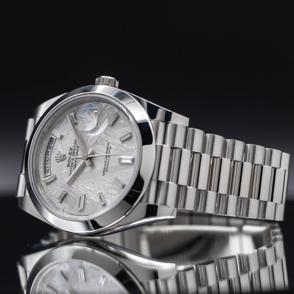 ROLEX Day-Date 40 Platinum President Meteorite Dial 228206 — image 20