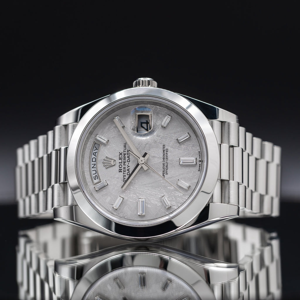 ROLEX Day-Date 40 Platinum President Meteorite Dial 228206 — image 21