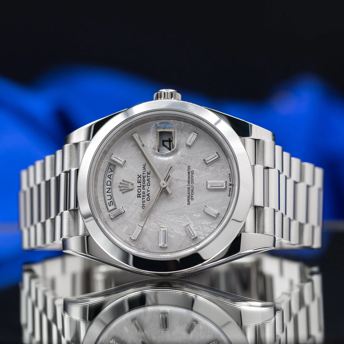ROLEX Day-Date 40 Platinum President Meteorite Dial 228206 — image 2