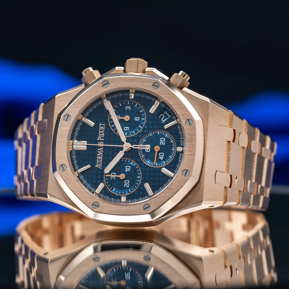 AUDEMARS PIGUET Royal Oak Chronograph Rose Gold Blue Dial 26240OR.OO.1320OR.05 — image 2