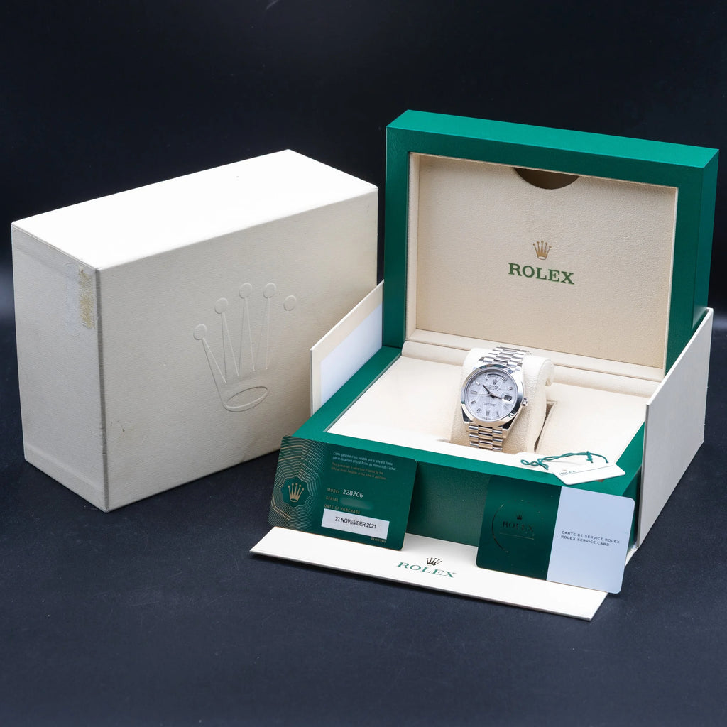 ROLEX Day-Date 40 Platinum President Meteorite Dial 228206 — image 3