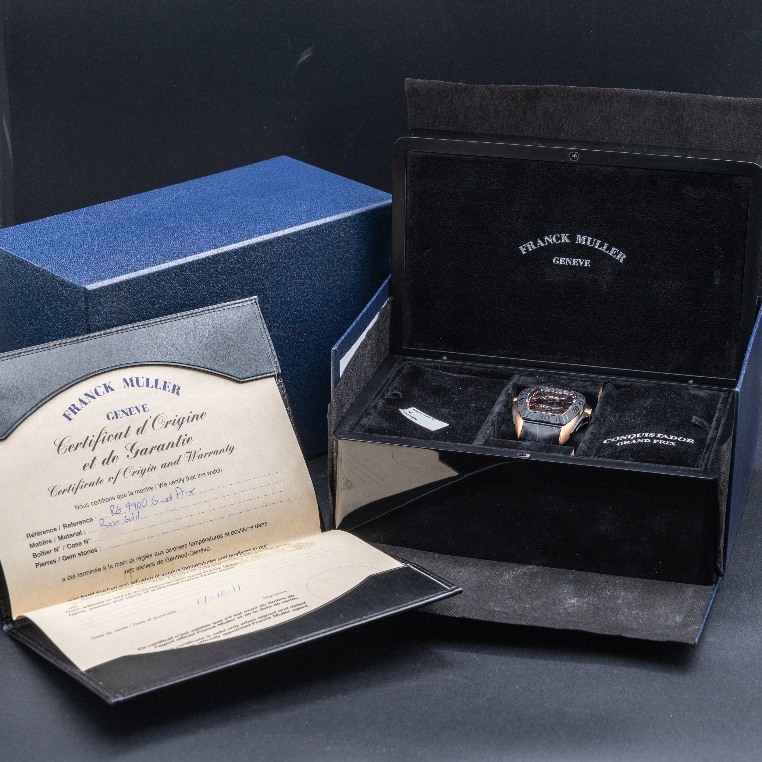 FRANCK MULLER Grand Prix Rose Gold Black Dial 9900 SC DT GPG — image 2