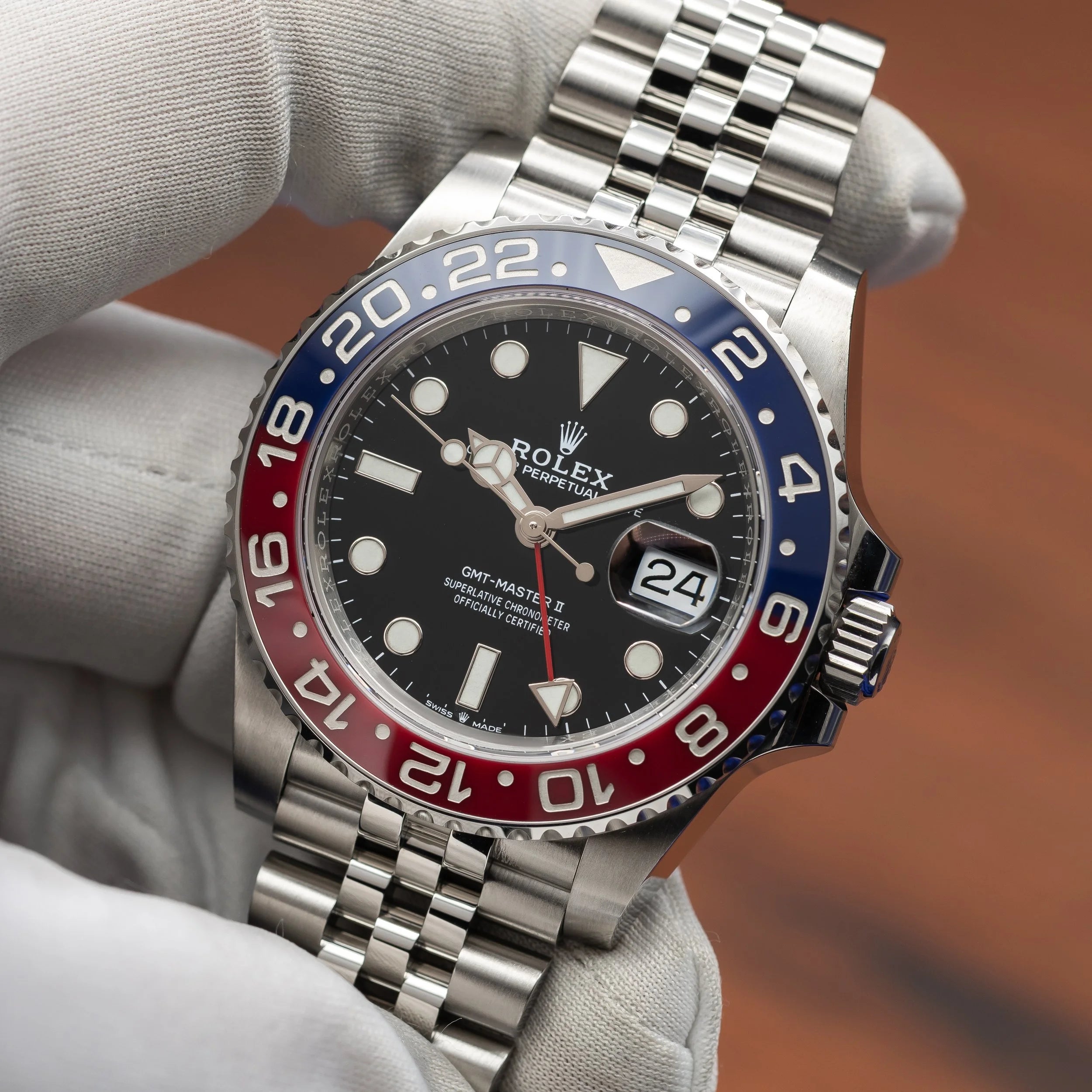 ROLEX GMT-Master II "Pepsi" Blue & Red Bezel Black Dial Stainless 126710BLRO — image 15