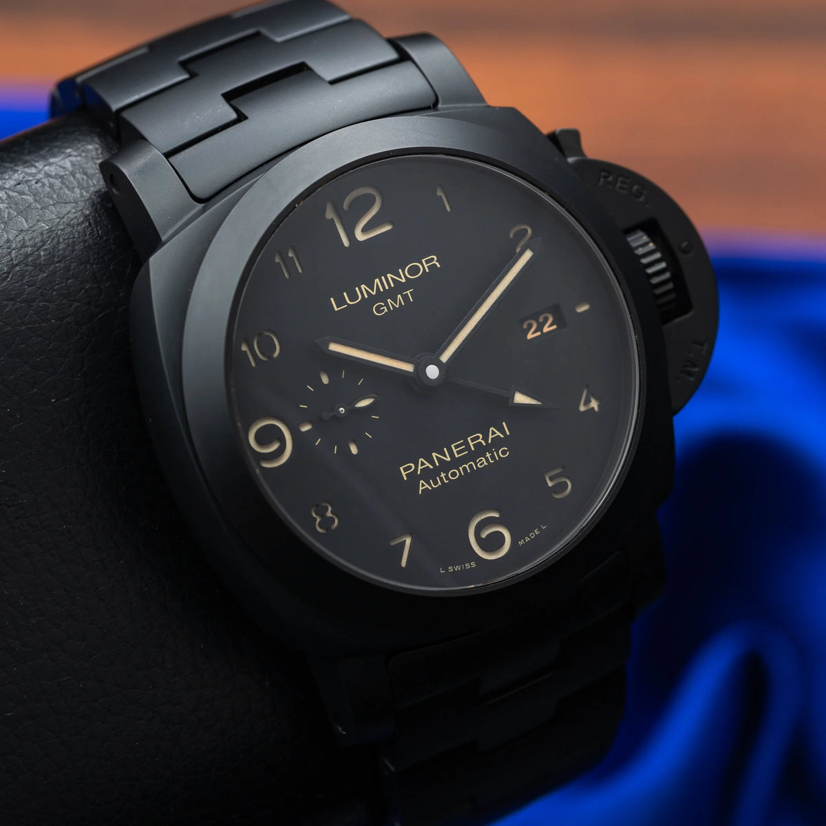 PANERAI Luminor 1950 3 Days GMT Automatic Ceramic Black 44mm PAM01438 PAM 1438 — image 6