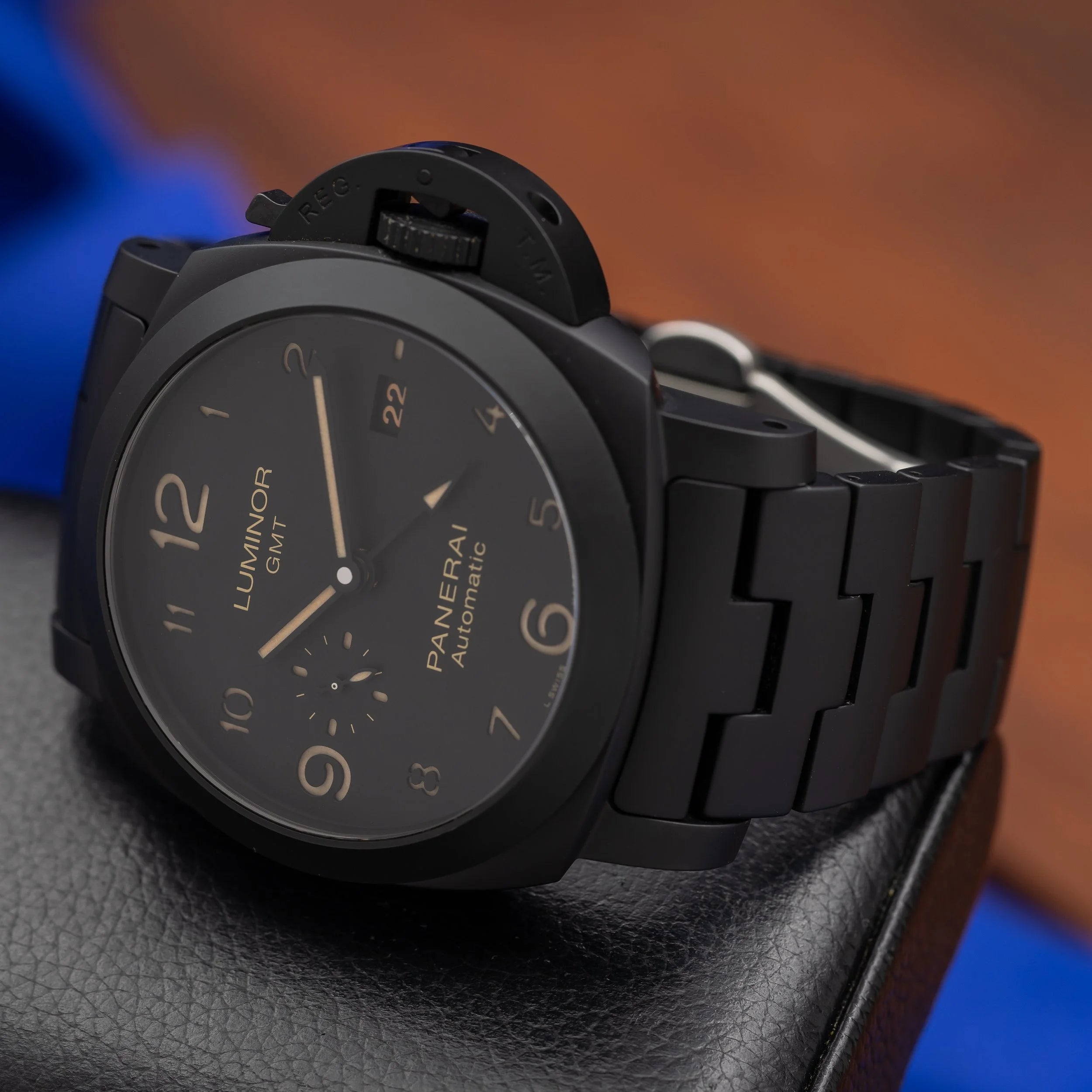 PANERAI Luminor 1950 3 Days GMT Automatic Ceramic Black 44mm PAM01438 PAM 1438 — image 8