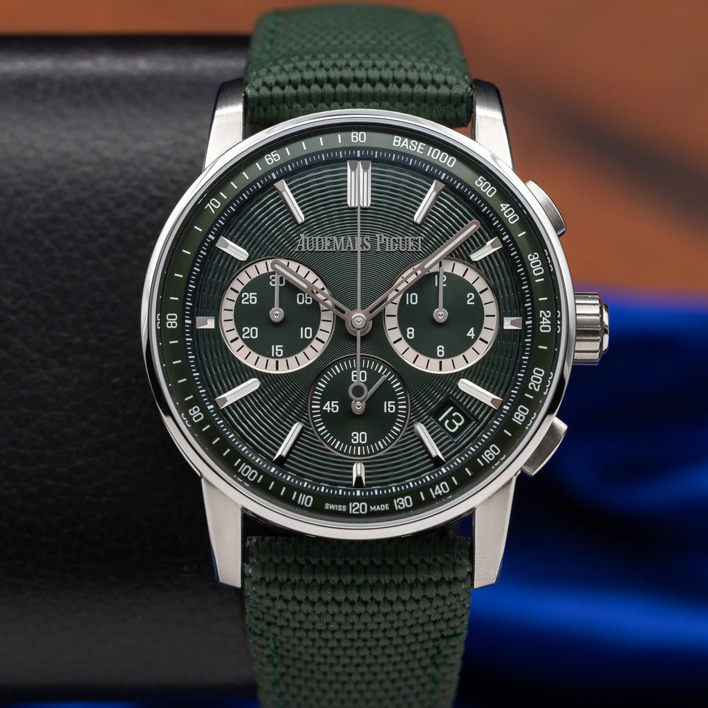 AUDEMARS PIGUET Code 11.59 Chronograph Green Dial 41mm 26393ST.OO.A056KB.01 NEW — image 8