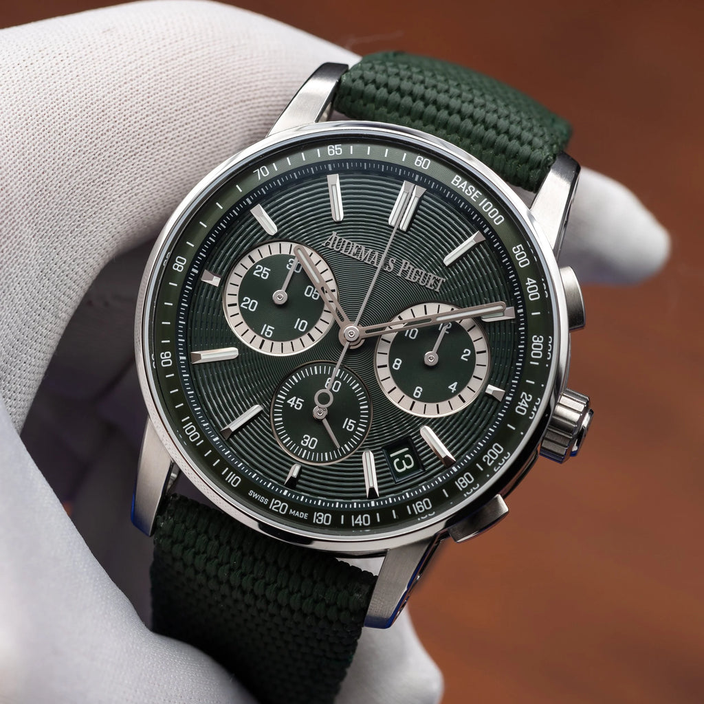 AUDEMARS PIGUET Code 11.59 Chronograph Green Dial 41mm 26393ST.OO.A056KB.01 NEW — image 17