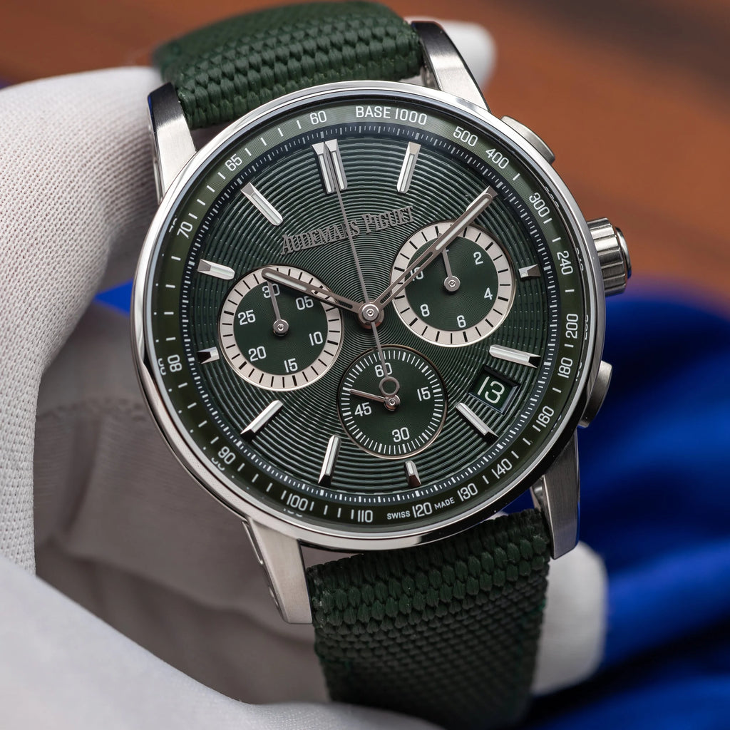AUDEMARS PIGUET Code 11.59 Chronograph Green Dial 41mm 26393ST.OO.A056KB.01 NEW — image 1