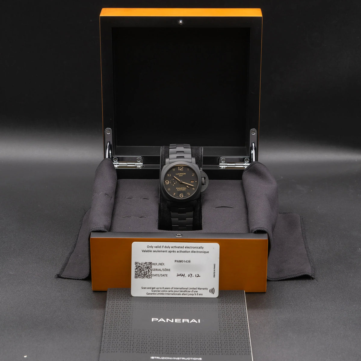PANERAI Luminor 1950 3 Days GMT Automatic Ceramic Black 44mm PAM01438 PAM 1438 — image 19