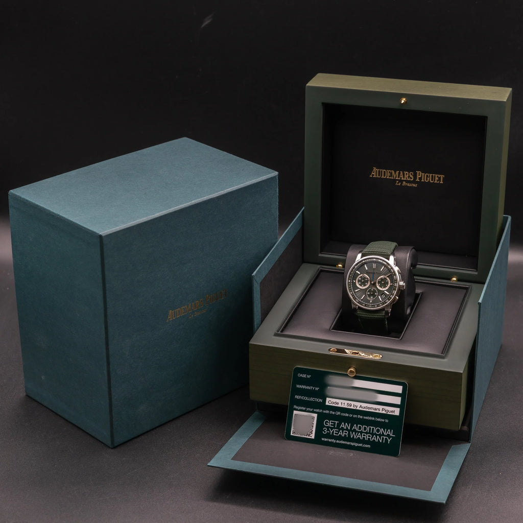 AUDEMARS PIGUET Code 11.59 Chronograph Green Dial 41mm 26393ST.OO.A056KB.01 NEW — image 3