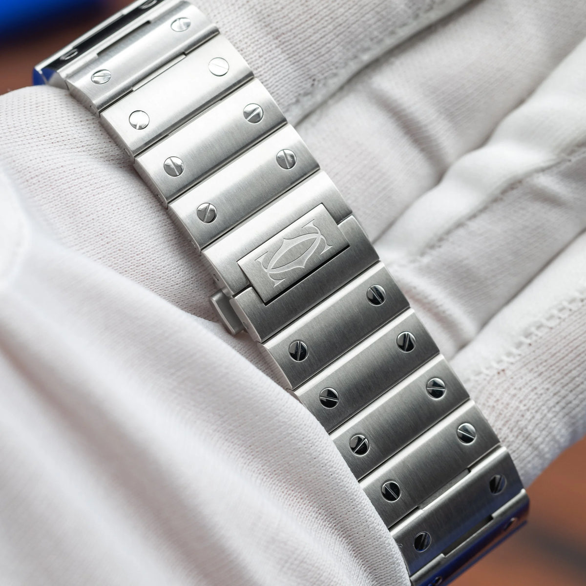 CARTIER Santos Large 40nn Green Dial Bracelet & Green Alligator Strap WSSA0062 — image 19