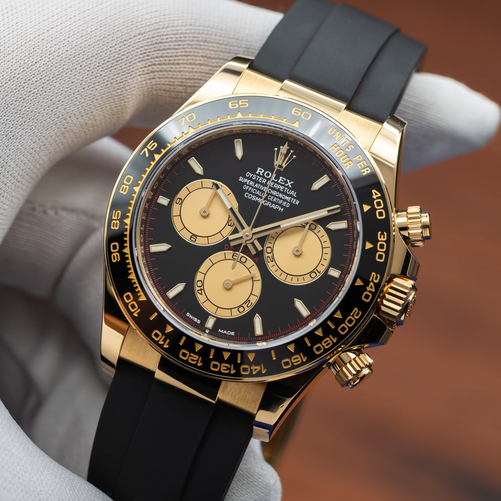 ROLEX Daytona Yellow Gold Oysterflex Black Dial "Paul Newman" 126518LN — image 16