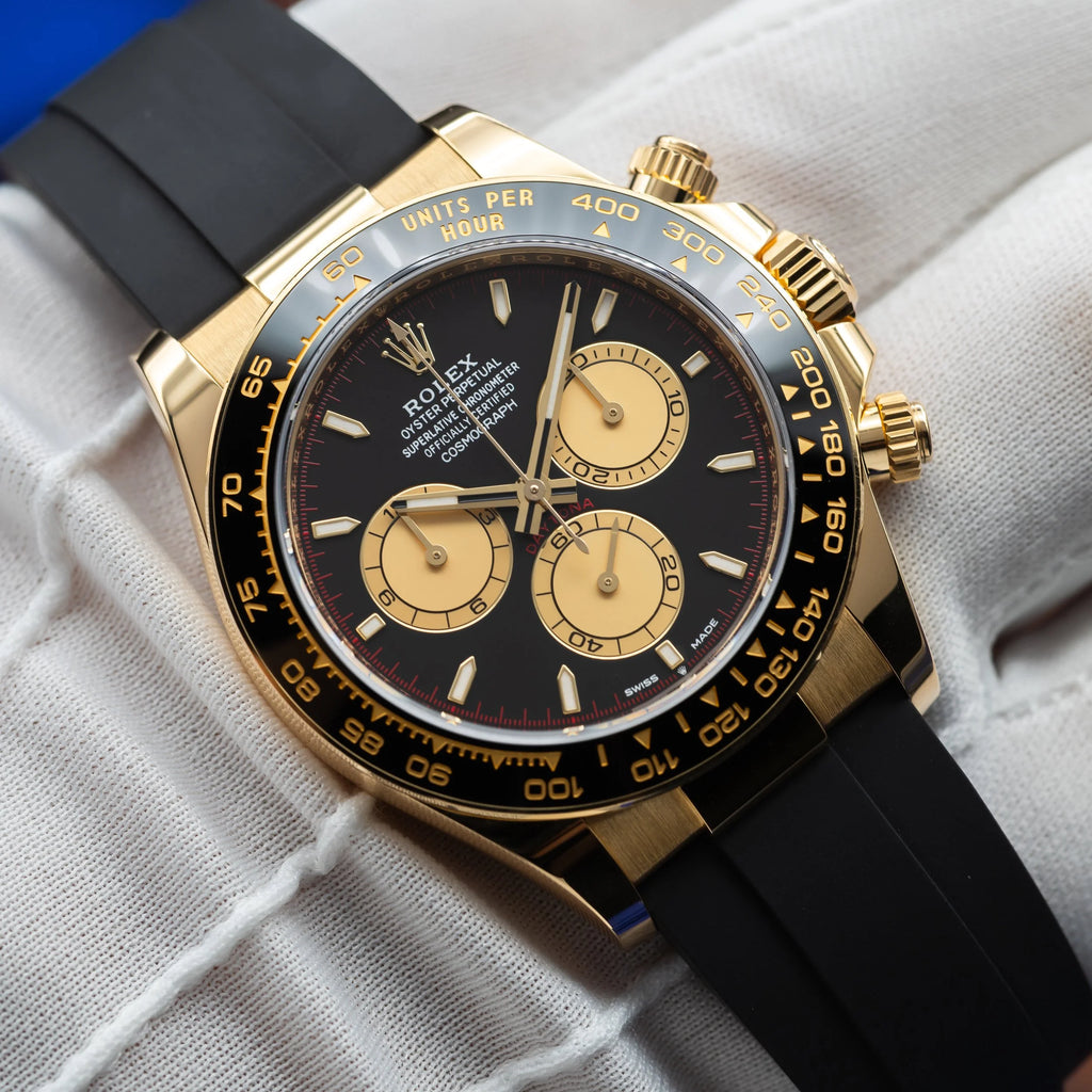 ROLEX Daytona Yellow Gold Oysterflex Black Dial "Paul Newman" 126518LN — image 18