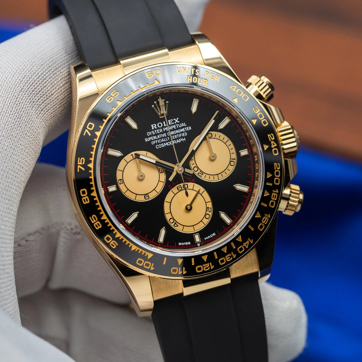 ROLEX Daytona Yellow Gold Oysterflex Black Dial "Paul Newman" 126518LN — image 1