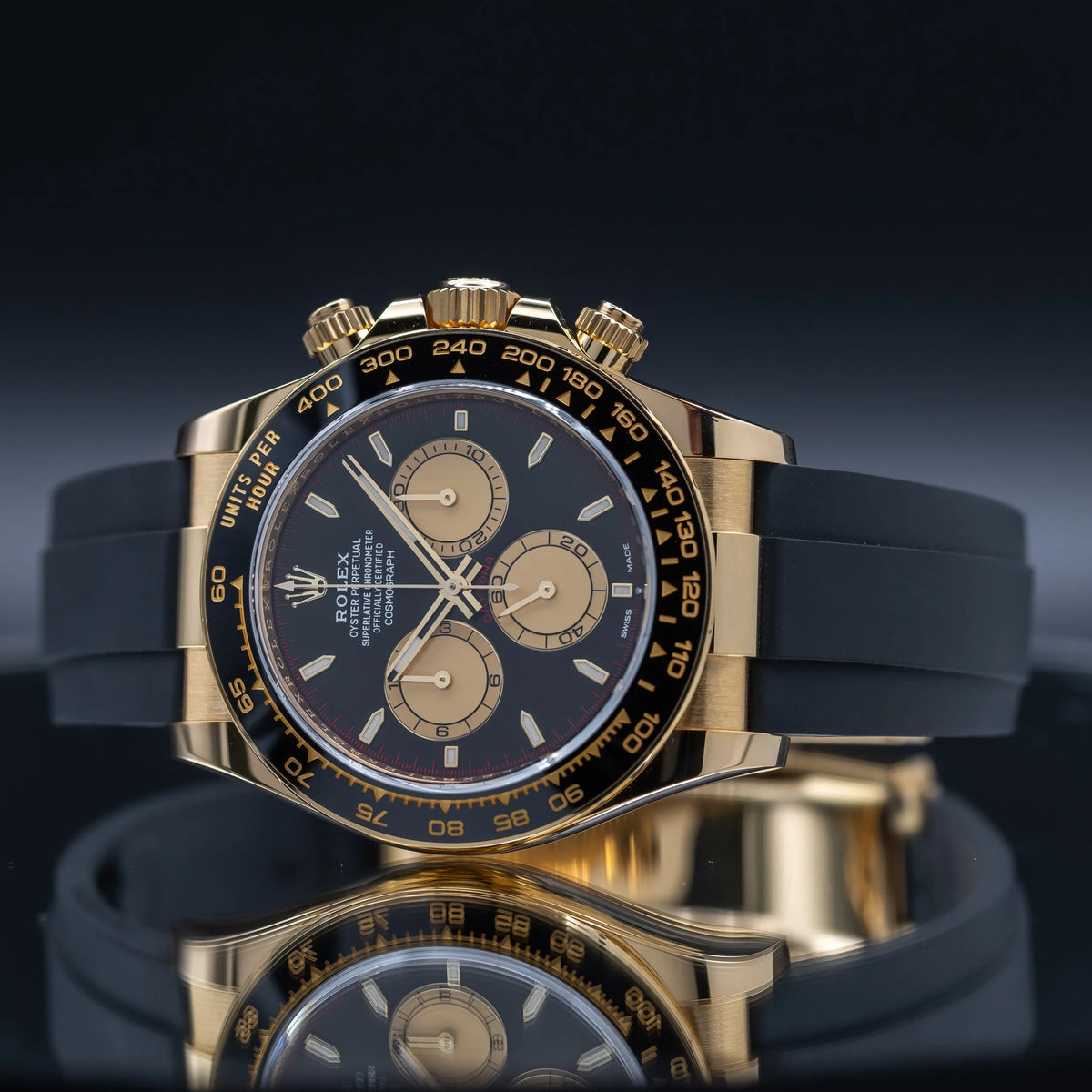 ROLEX Daytona Yellow Gold Oysterflex Black Dial "Paul Newman" 126518LN — image 2