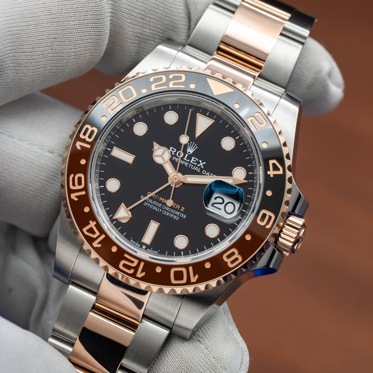 ROLEX GMT-Master II 'Root Beer' Two Tone 18k Rose Gold/Steel 126711CHNRel — image 14