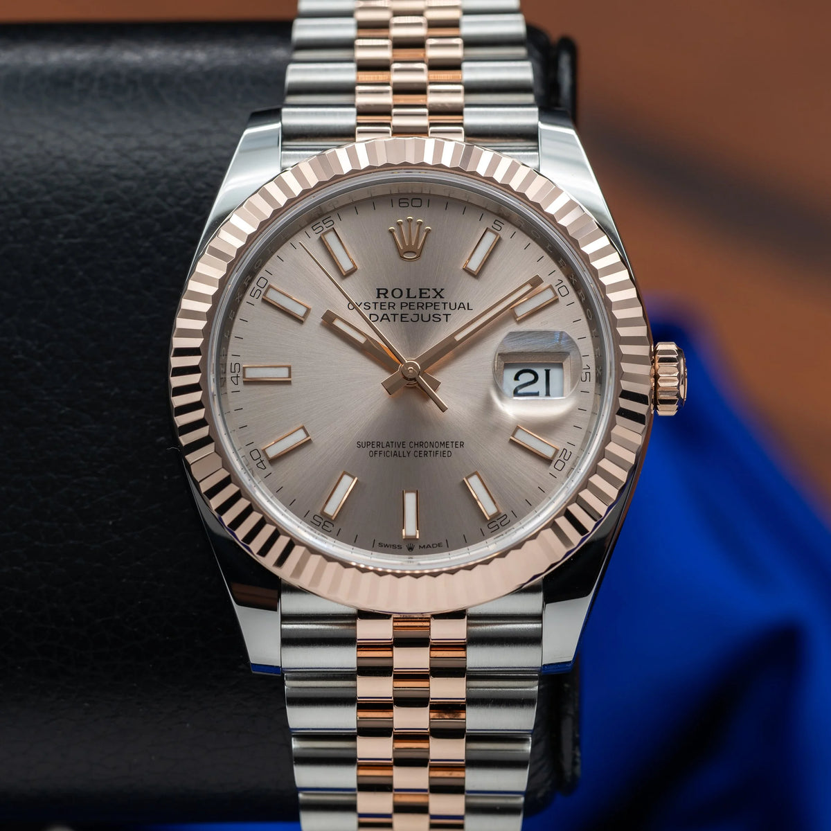 ROLEX Datejust 41mm Sundust Dial 18k Rose Gold Stainless 126331 (2026) — image 16
