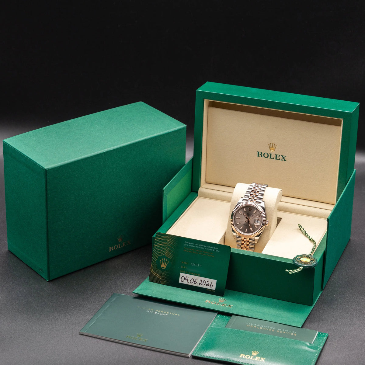 ROLEX Datejust 41mm Sundust Dial 18k Rose Gold Stainless 126331 (2026) — image 3