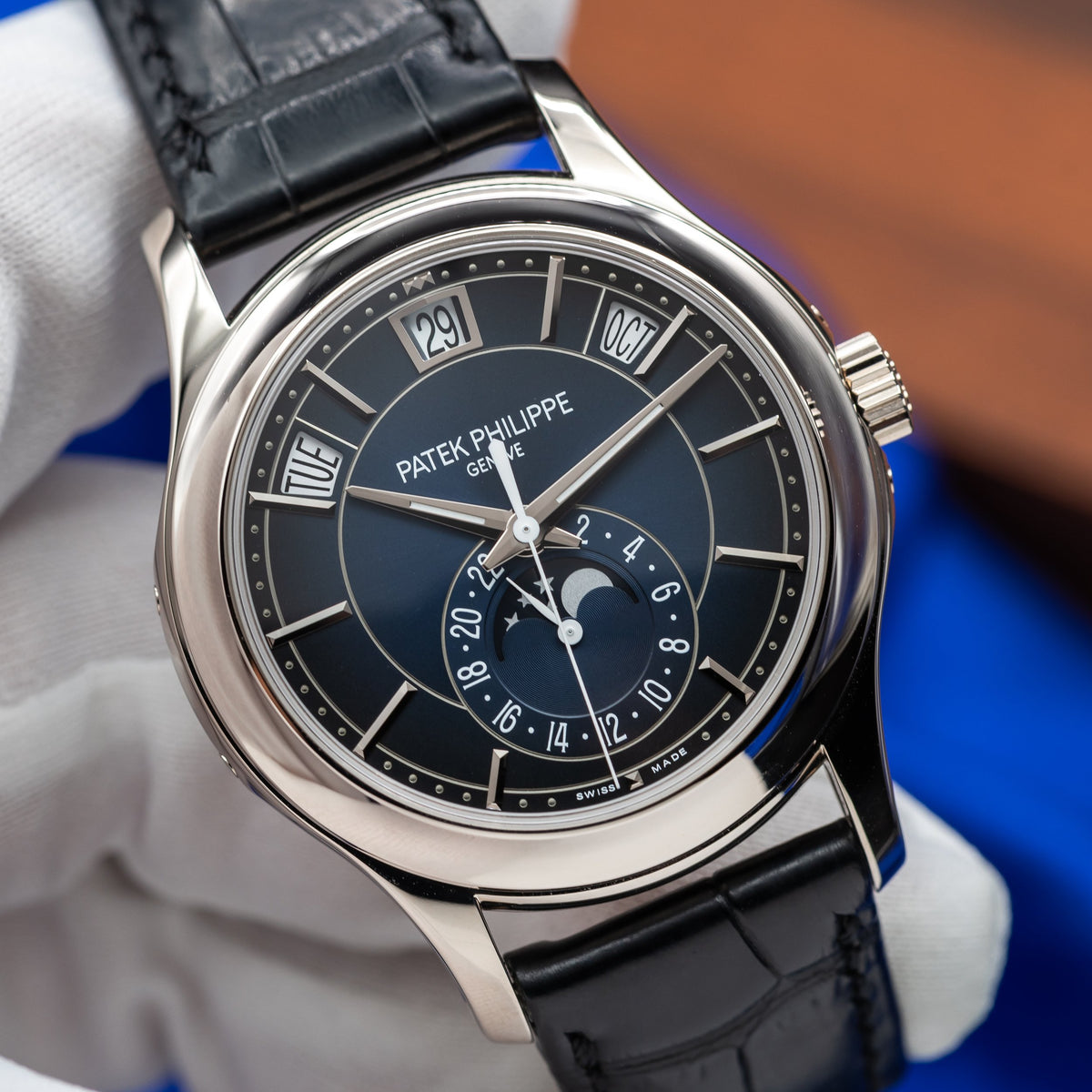 PATEK PHILIPPE Annual Calendar White Gold Blue Dial 5205G-013 (2025) — image 1